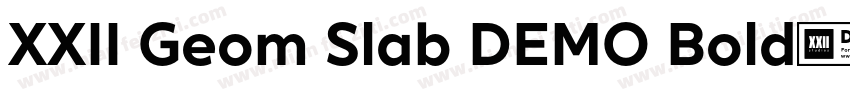 XXII Geom Slab DEMO Bold字体转换